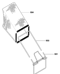 Part Location Diagram of 671303 Briggs and Stratton Frame Assembly, Grass Bag